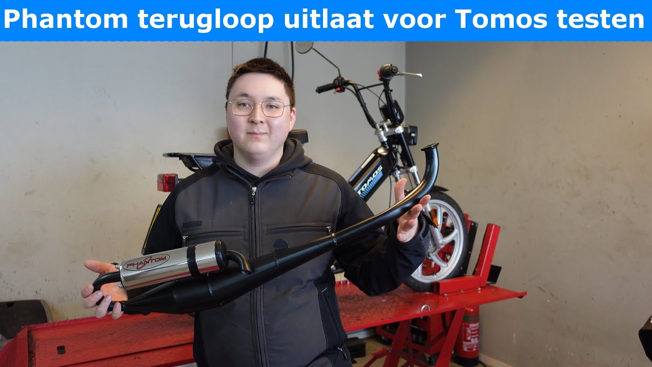 Phantom terugloop uitlaat testen Tomos A35