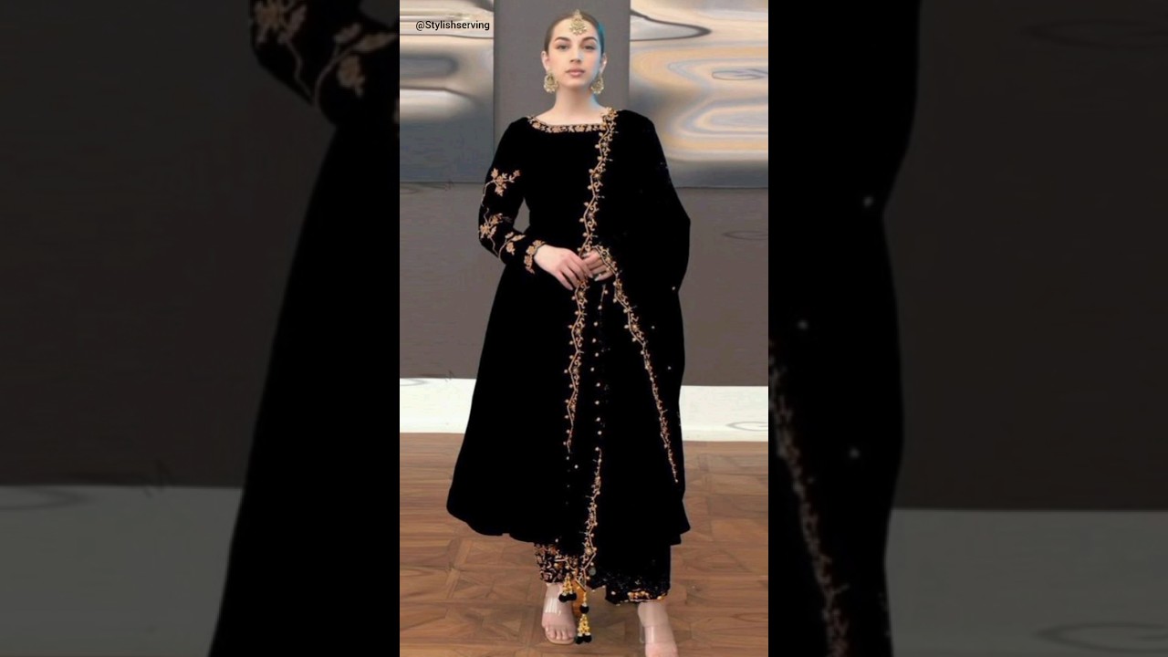 Black Velvet Dress Ideas 2025❤️#shorts #ytshorts #dress #velvetdress#trending #fashion #2025
