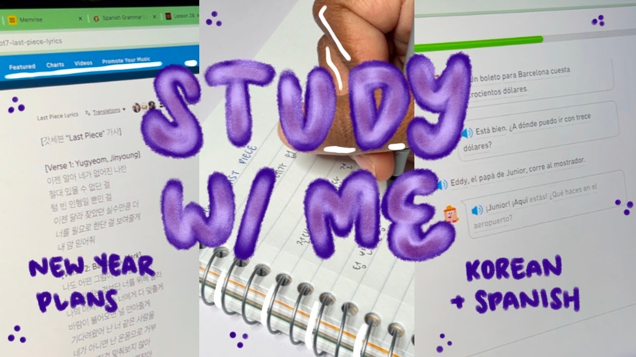 self study korean and spanish with me! | language learning diaries ep 5