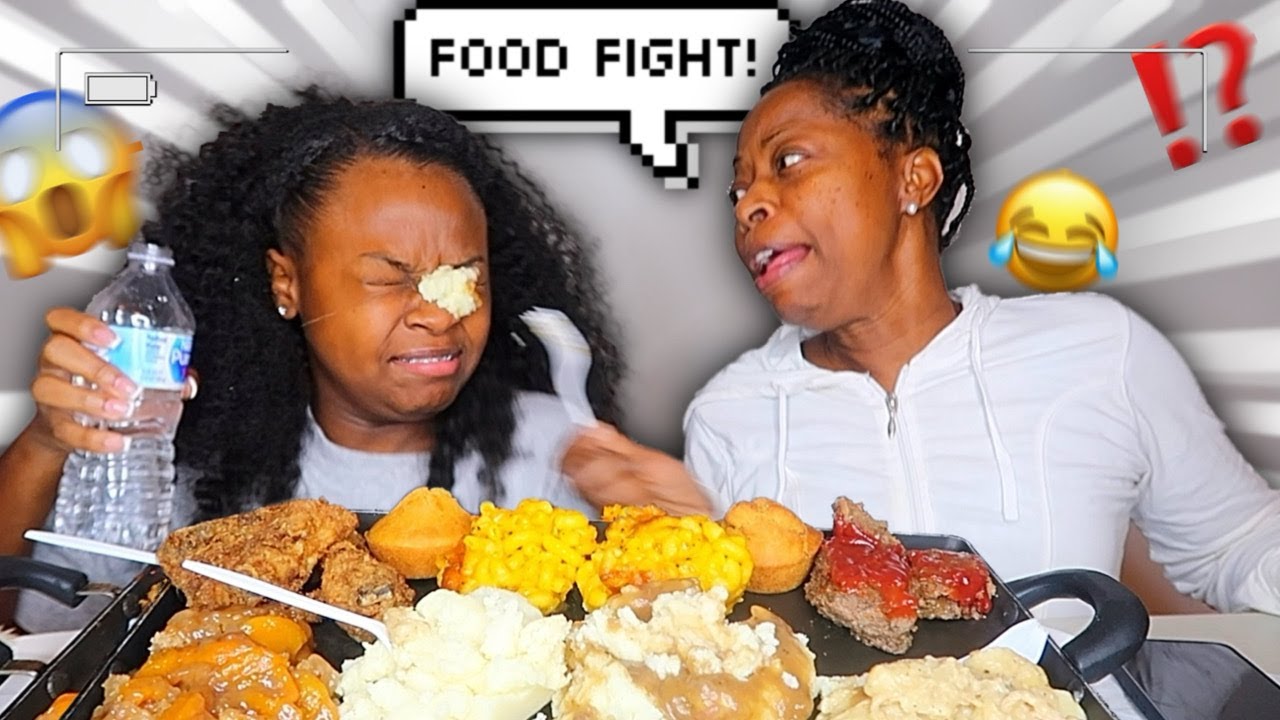 STARTING A FOOD FIGHT DURING OUR MUKBANG MUKPRANK!