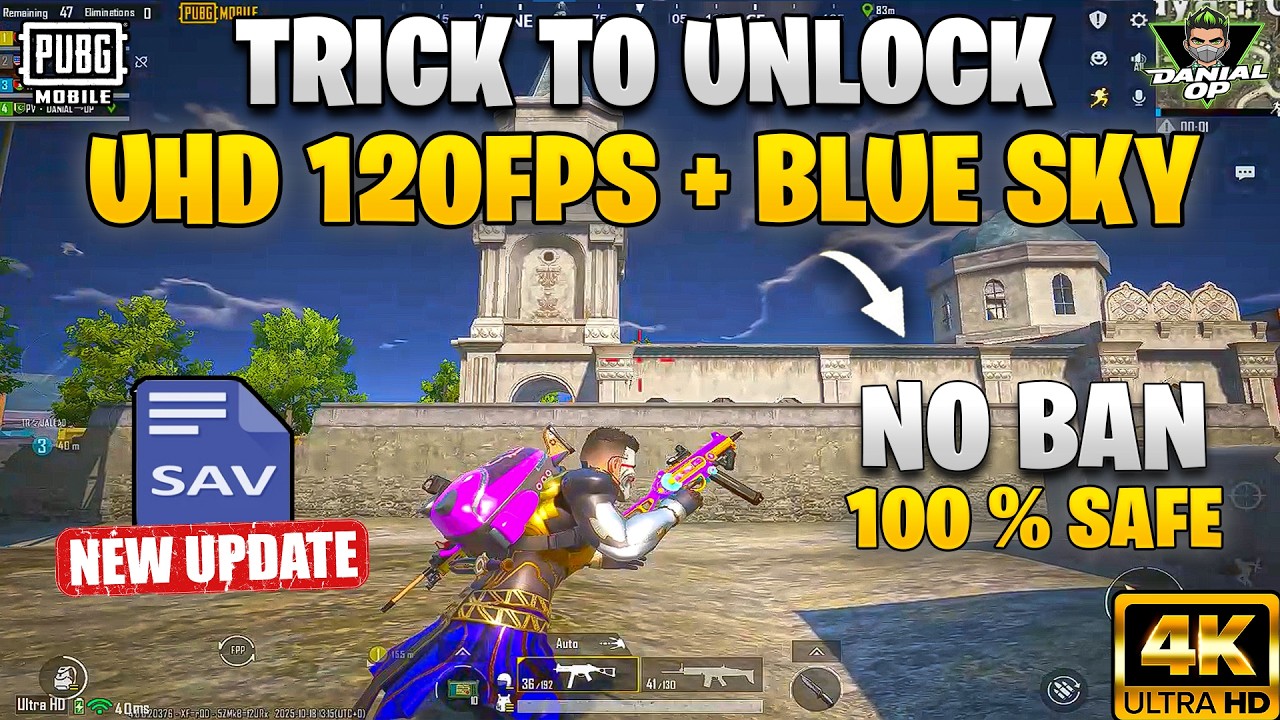 Unlock ULTRA HD / HDR + 120 FPS with Blue sky in PUBG MOBILE on Gameloop Emulator