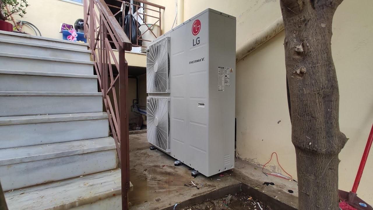 Ελευσίνα 2022 - LG HM163MR.U34 Therma V R32 εγκατάσταση αντλίας