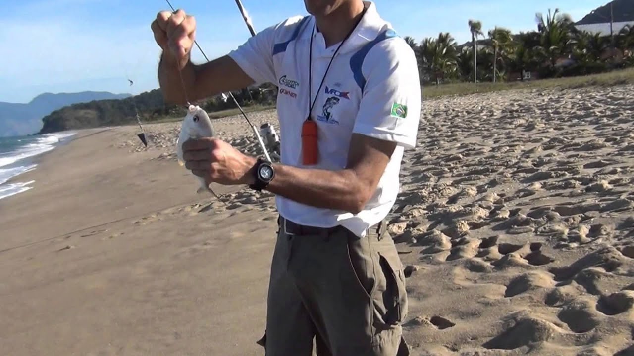 Pescando na Praia Massaguaçu/SP ∑•)))))x»{