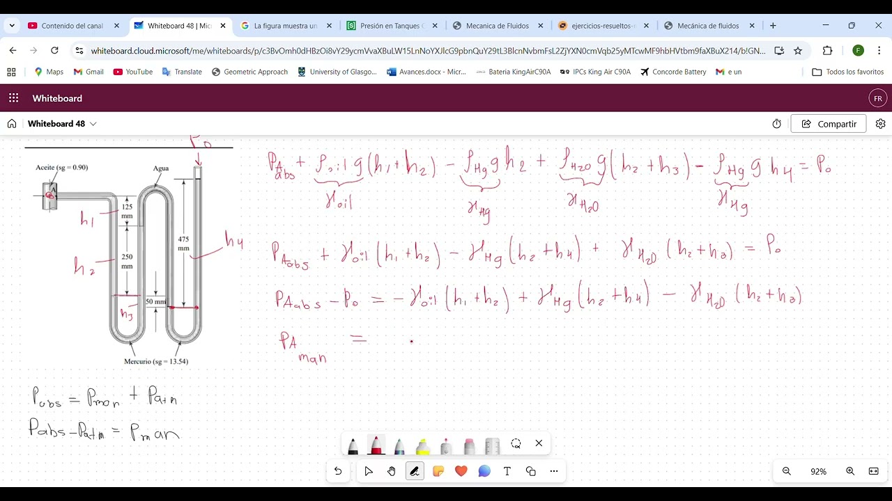 Ejercicio 4 Presión en manómetros