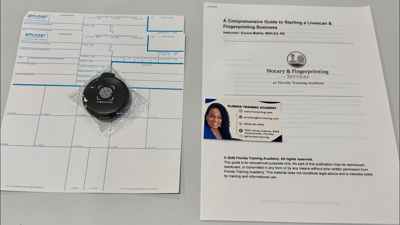 LiveScan and Fingerprinting Business Classes in Jacksonville