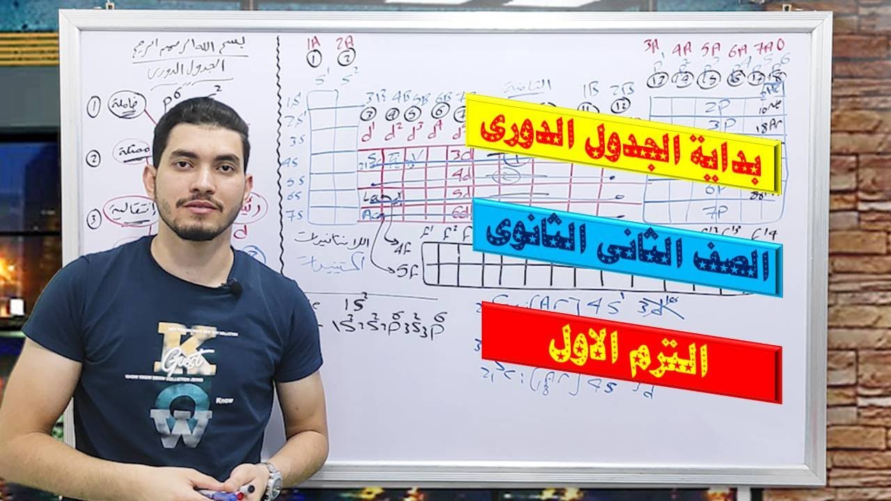 بناء الجدول الدورى الحديث / كيمياء الصف الثانى الثانوى 2023