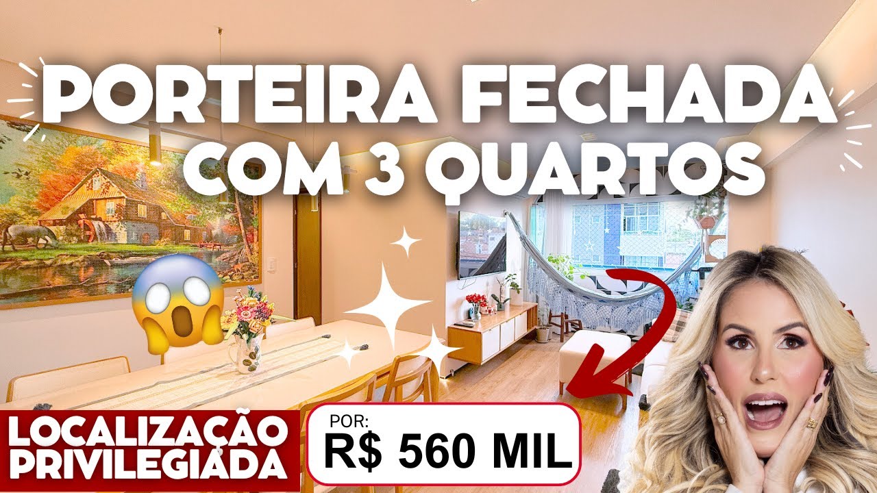 Apartamento TODO PROJETADO e MOBILIADO com 3 QUARTOS R$ 560.000,00 CÓD.1604