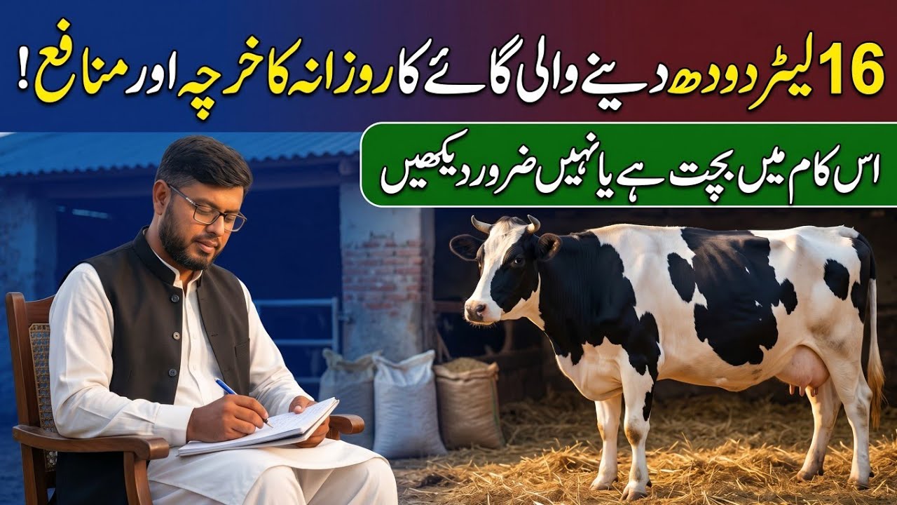16 Liter Milk Cow Daily Cost & Profit in Pakistan | Real Dairy Farm Income 2026