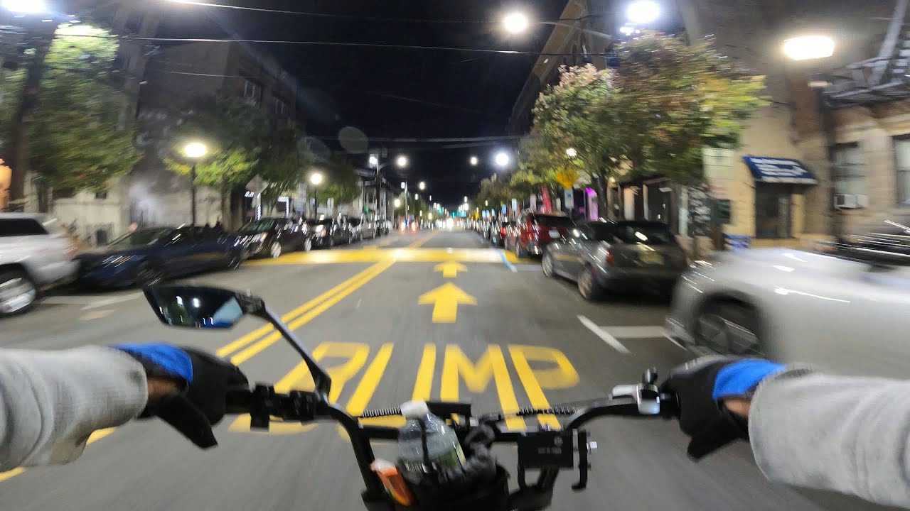 1st evening e-bike ride with helmet visor filter insert