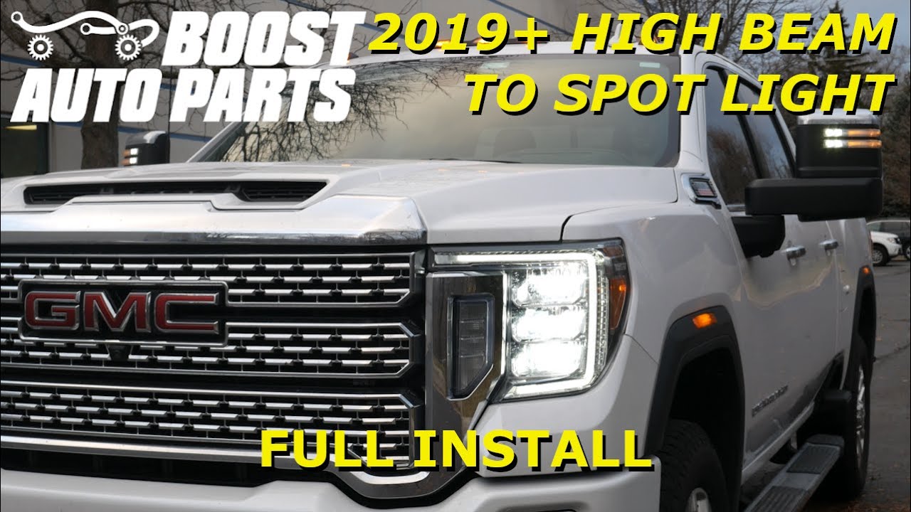 2019+ GM Mirror High Beam to Spot Light Mirror Install (Small & Tow)  - Silverado & Sierra