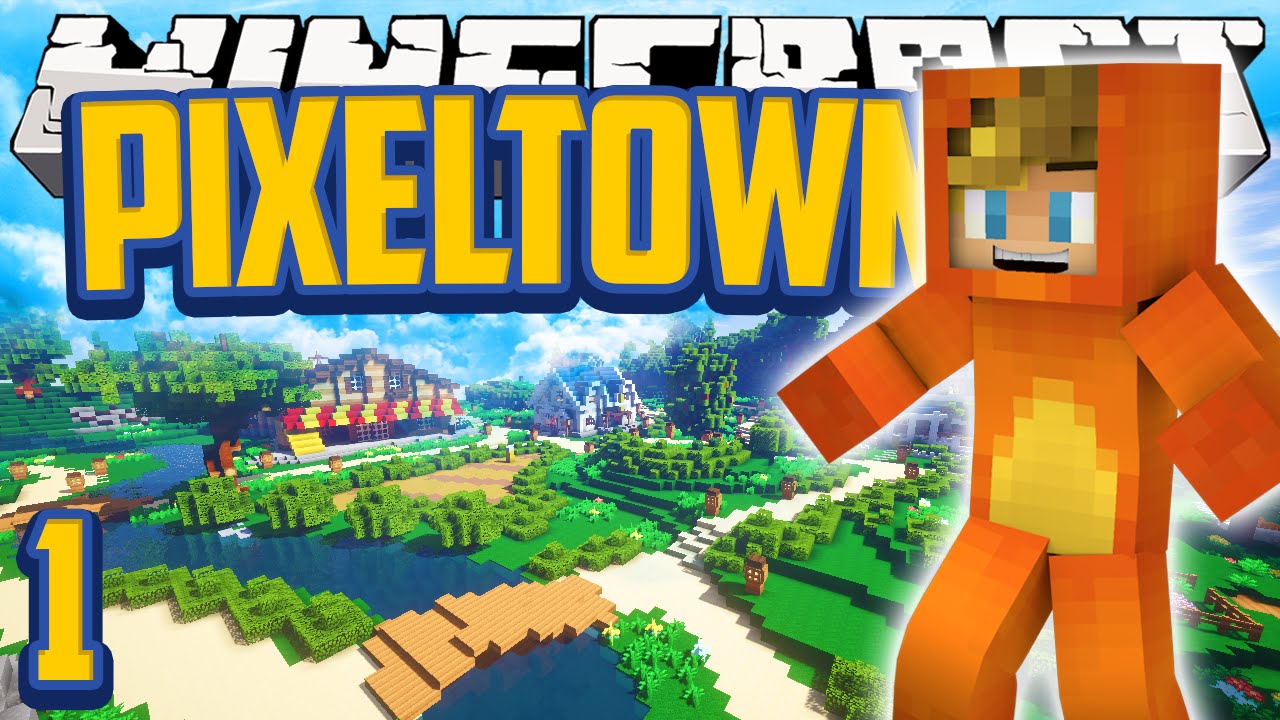 Моды Minecraft: Pixelmon «Pixeltown», приключение «Город поддонов!», эпизод 1 (Minecraft Pixelmon...