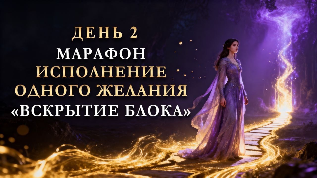 МАРАФОН ДЛЯ ВСЕХ... День 2. Исполнение желания. Вскрытие блока