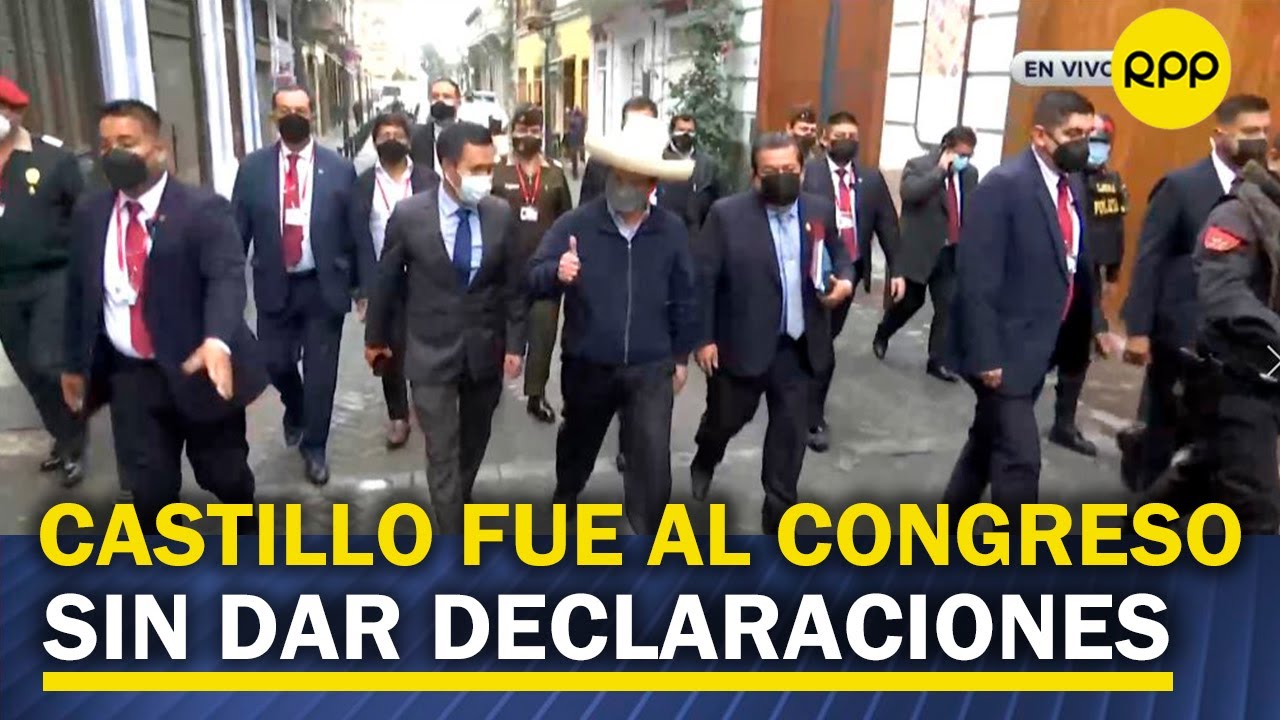 Así Pedro Castillo llegó al Congreso para reunirse con Mesa Directiva