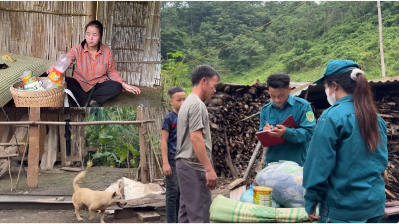 Kindness: Police mobilize people to donate food and household items to single mother in ruined house