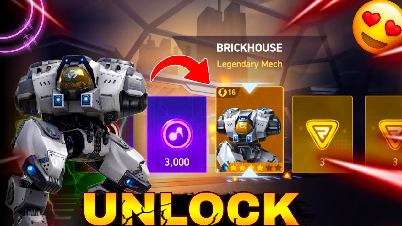 My luck BRICKHOUSE Unlock 😍 New crate ruah event free token in mech arena Don't miss this 