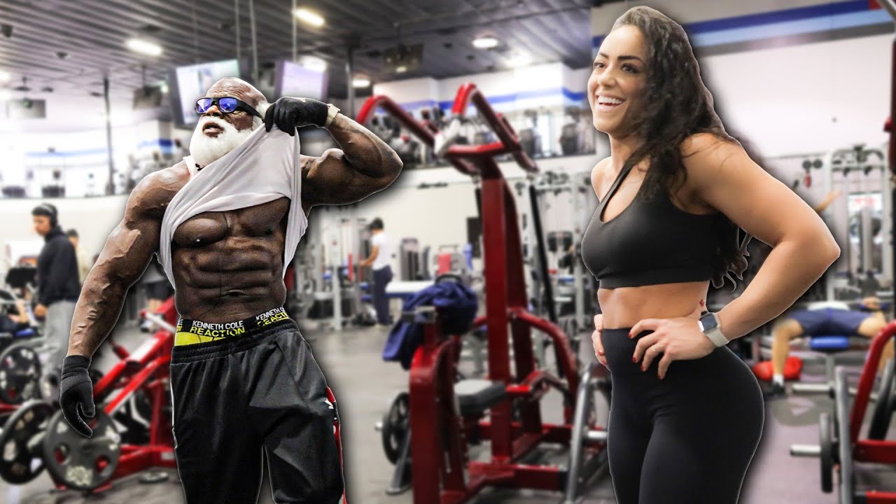 Old Man Gym Workout! PRANK