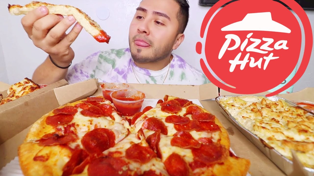 PIZZA HUT + WHITE PASTA MUKBANG | EATING SHOW