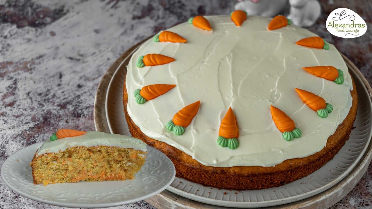 Leckerer saftiger Oster-Karottenkuchen/ Rüblikuchen #backen #ostern