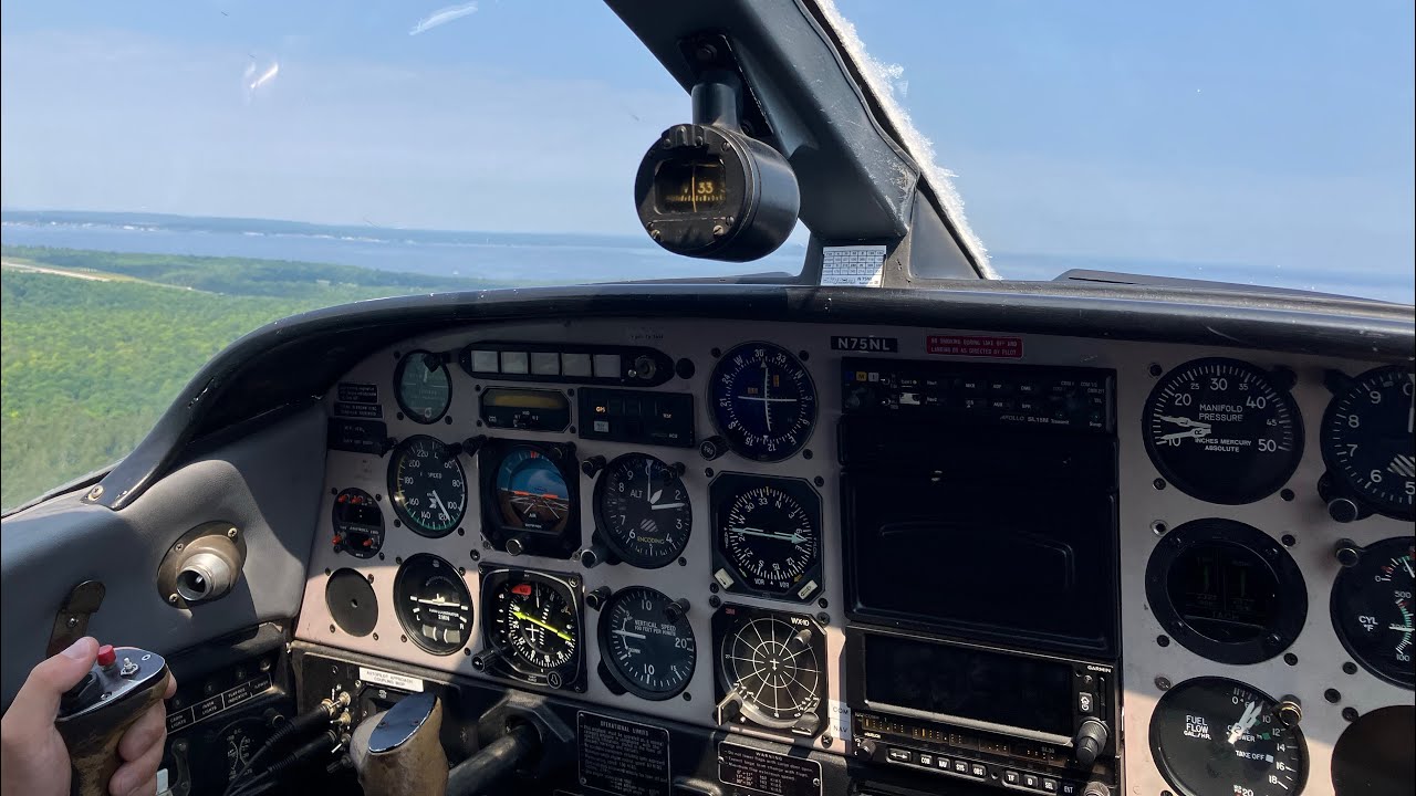 Cockpit Takeoff and Landing | Mackinac Island | First prop plane flight!