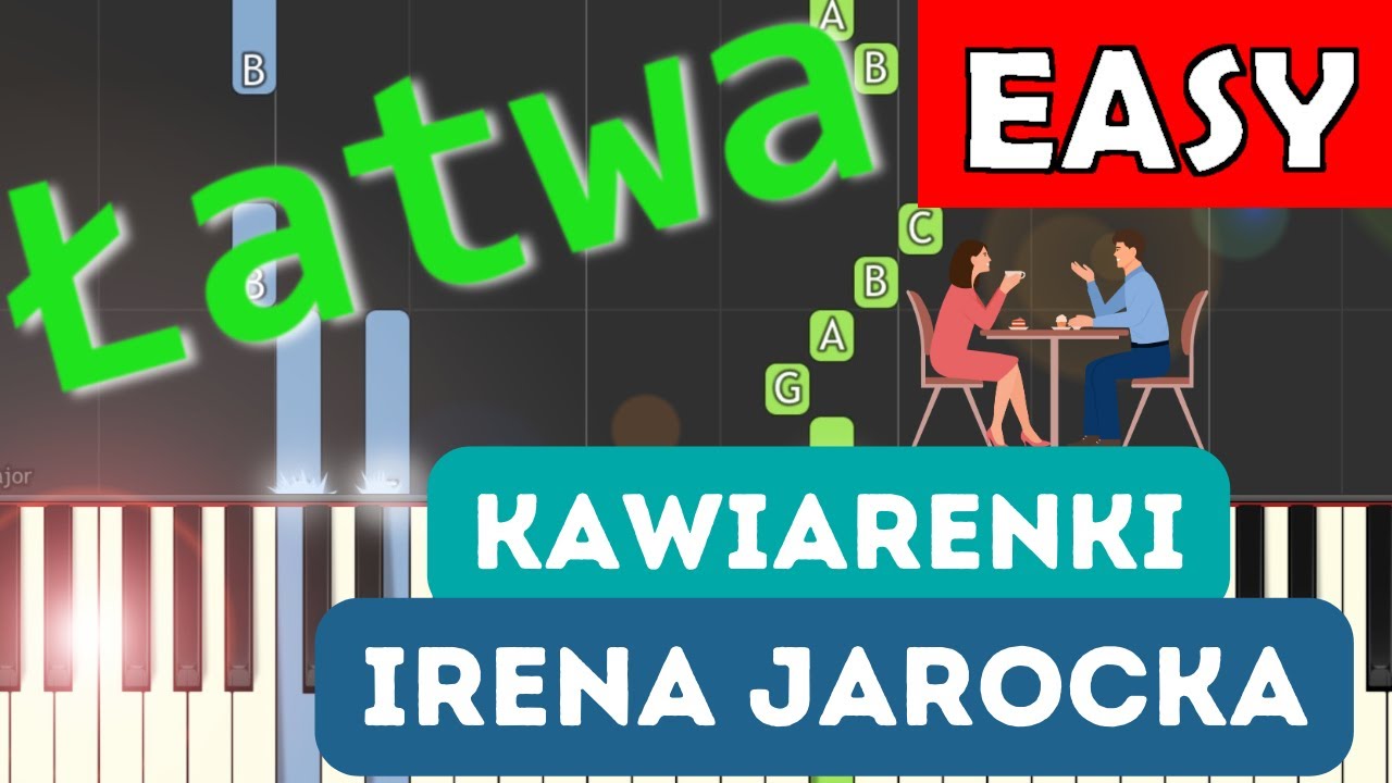 🎹 Odpływają kawiarenki (Irena Jarocka) - Piano Tutorial (łatwa wersja) 🎵 NUTY W OPISIE 🎼