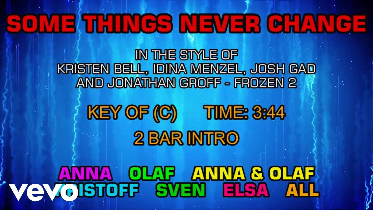 Kristen Bell, Idina Menzel, Josh Gad, Jonathan Groff - Some Things Never Change (Karaoke)