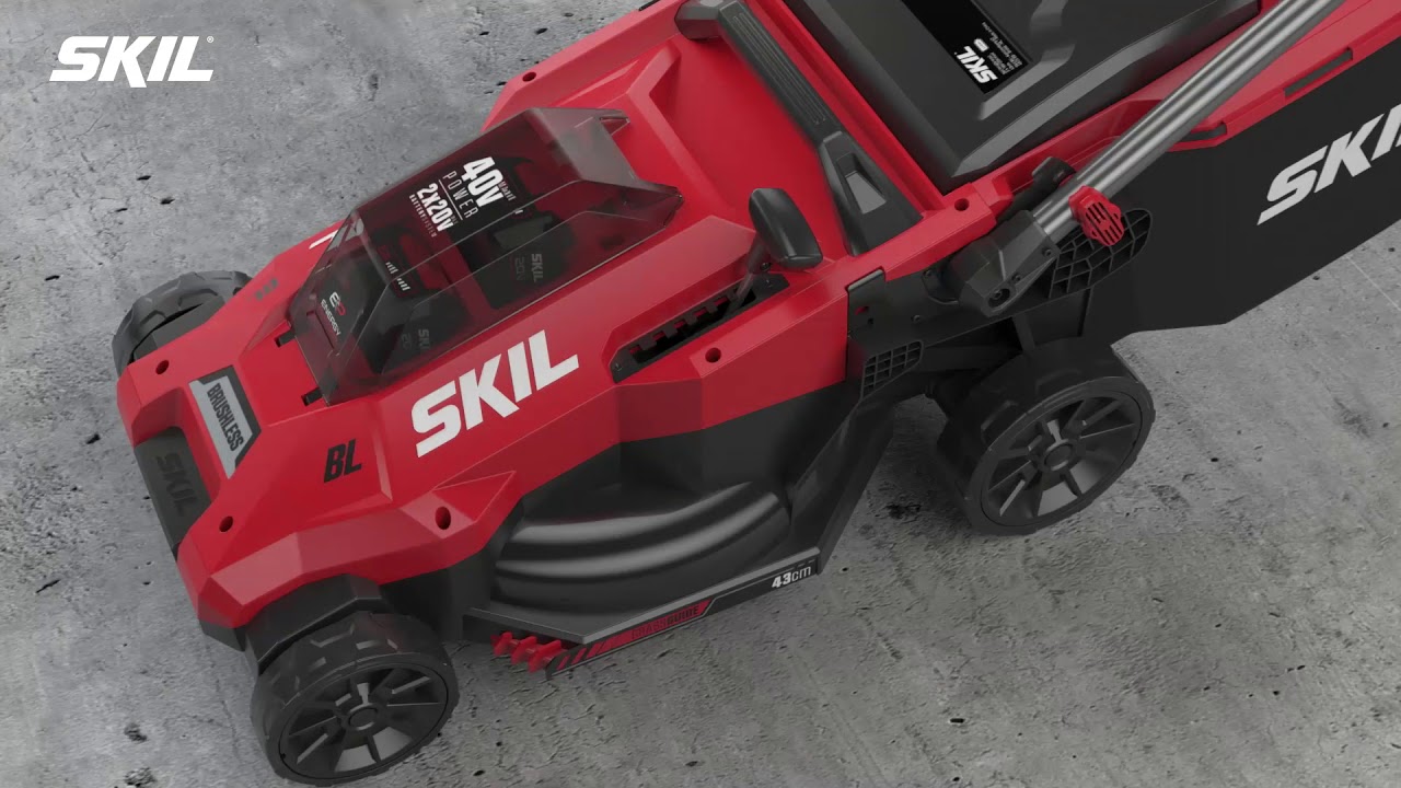 SKIL 0140: ”Brushless”-akkuruohonleikkuri suurella leikkuuleveydellä