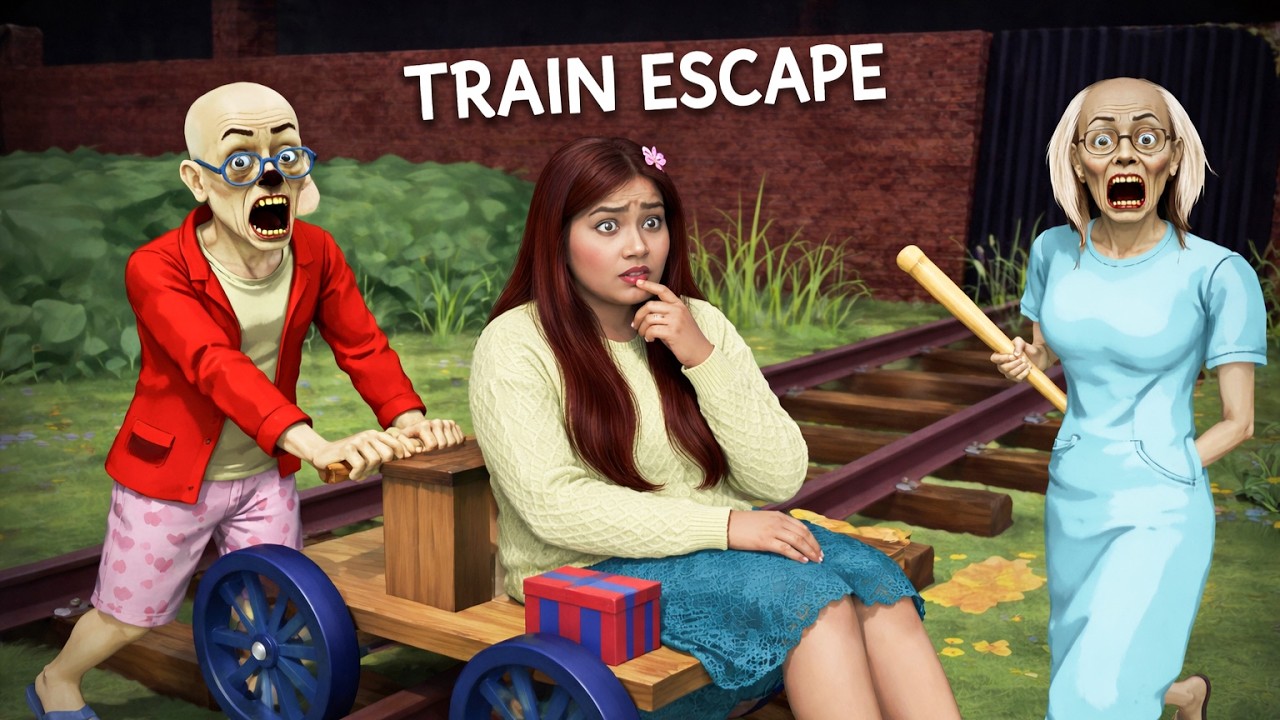 MAD GRANNY 🔥 TRAIN ESCAPE | #shortsfeed #shortslive #chainedtogethergame #shorts #live #wormateio