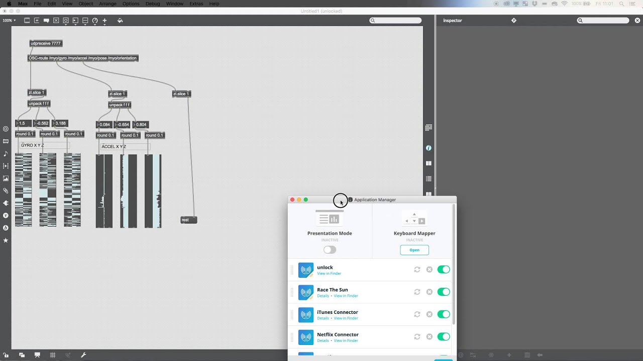 MAX MSP: GETTING STARTED WITH GESTURE - MYO ARMBAND