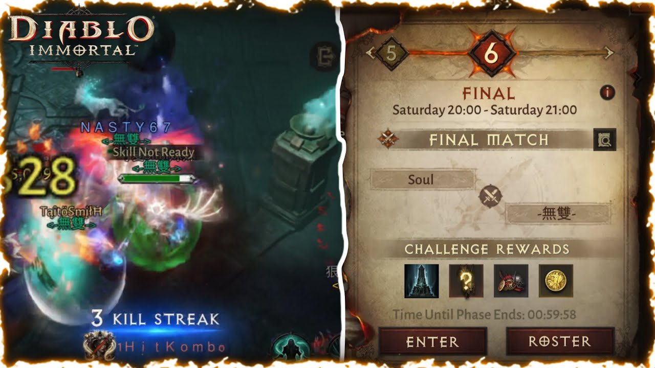 Diablo Immortal Accursed Tower PVP Wushuang VS Soul