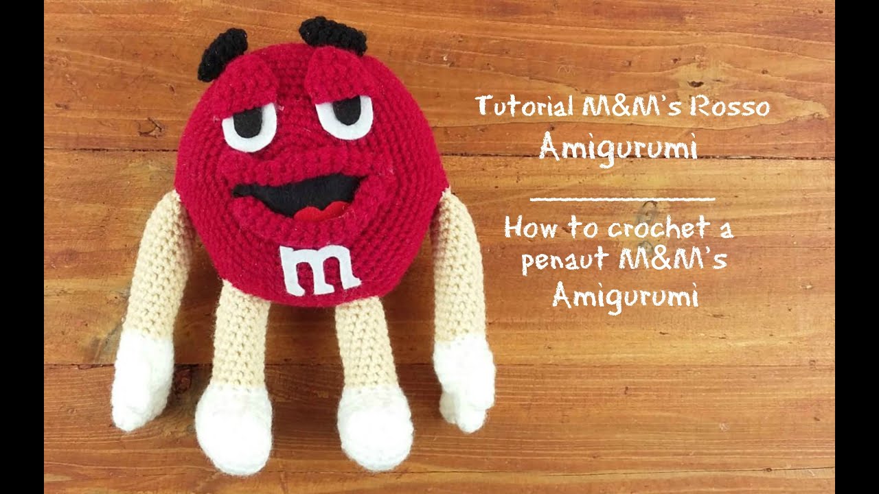 Tutorial M&M's Amigurumi Rosso | How to crochet a penaut M&M's - Red