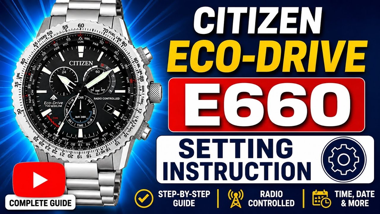 Citizen Eco-Drive E660 setting instruction | TrendWatchLab