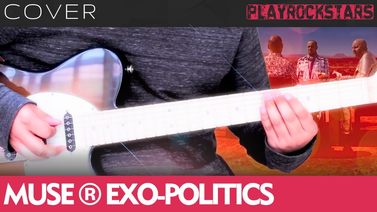 como tocar EXO-POLITICS en guitarra MUSE ⭐️ COVER / ACORDES / SOLO / RITMO / TABS