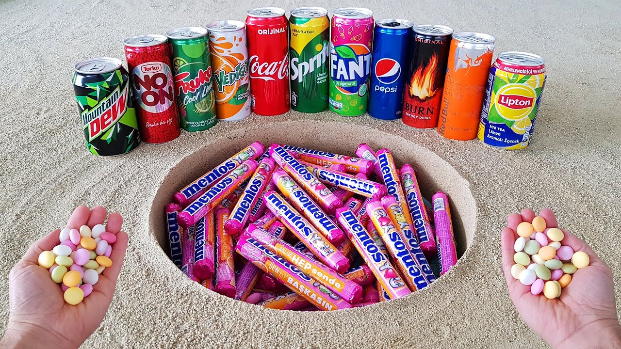 Experiment !! Cola, Torku Noon, Pepsi, Burn, Fanta, Yedigün, Fruko, Sprite and Mentos Underground