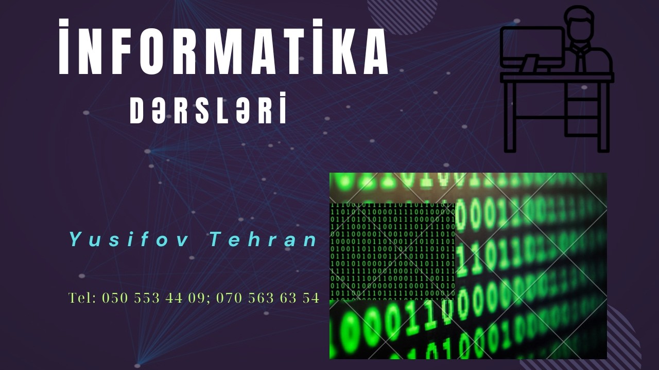 İnformatika 20 variant sınaq imtahanı.Sınaq № 9_30    Tel: 050 553 44 09