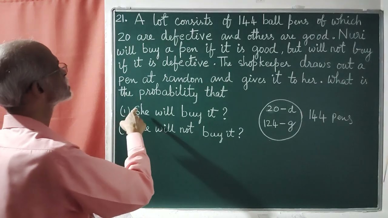 Class 10 PROBABILITY.  Exercise 14 . 1 ( Q . 20 , 21 , 23 ) NCERT textbook.