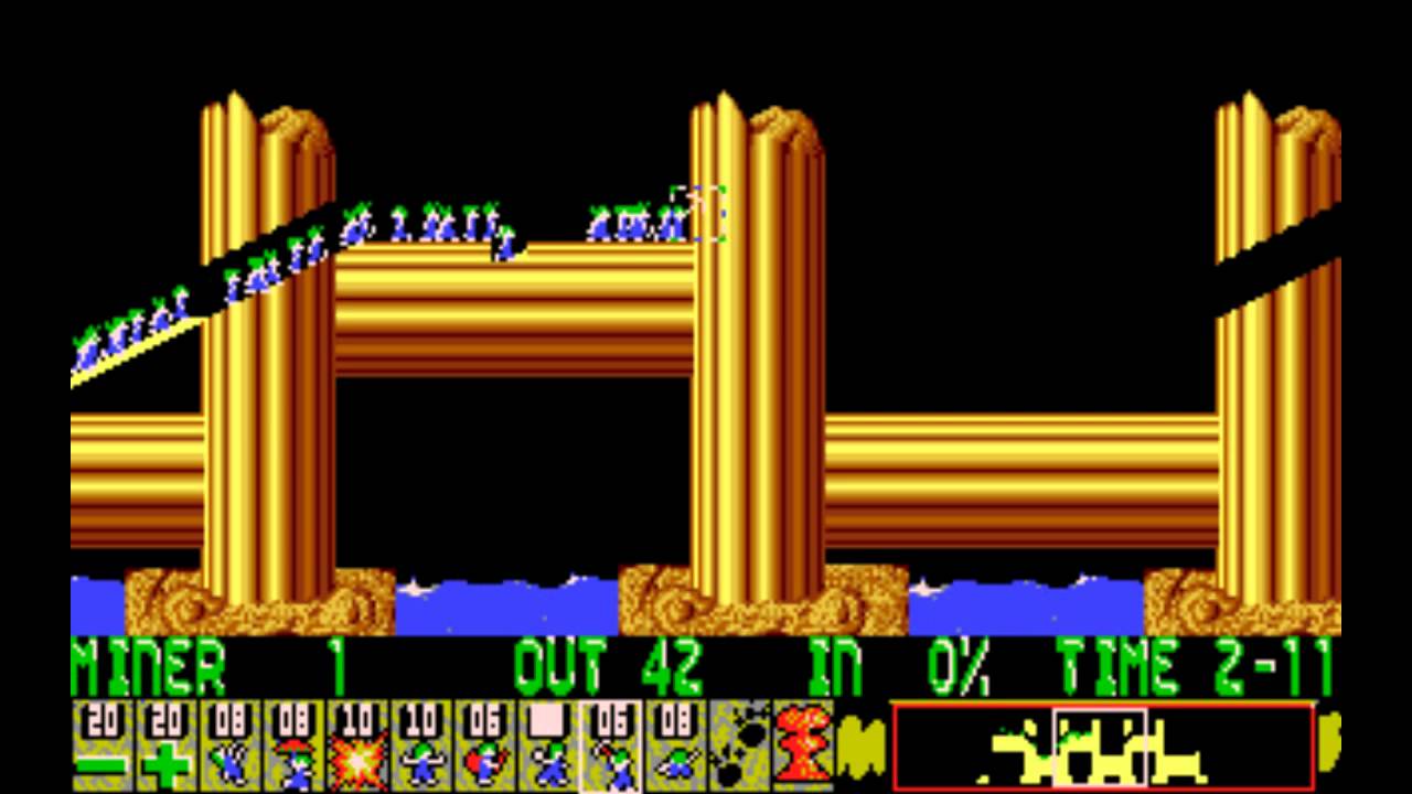 Lemmings [PC] - Level 30 (Tricky): The Crankshaft