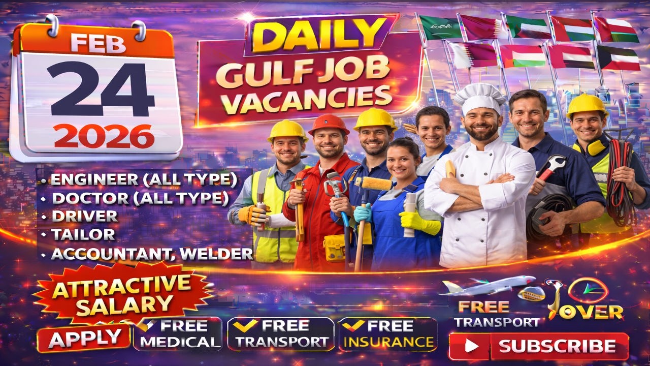 24-2-2026 Gulf Job Vacancies Apply Now #viralvideo #trending #gulfjobs #dubaijobs #job #2026