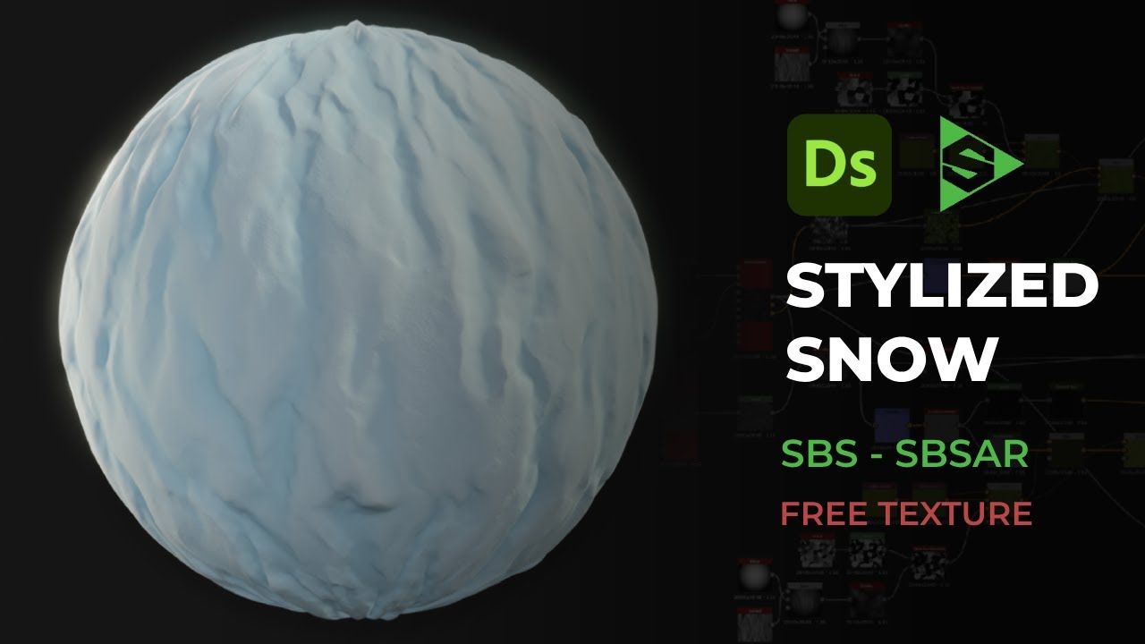 Stylized Snow - Substance 3D Designer - Full Tutorial -  SBS & SBSAR - Free Download Texture