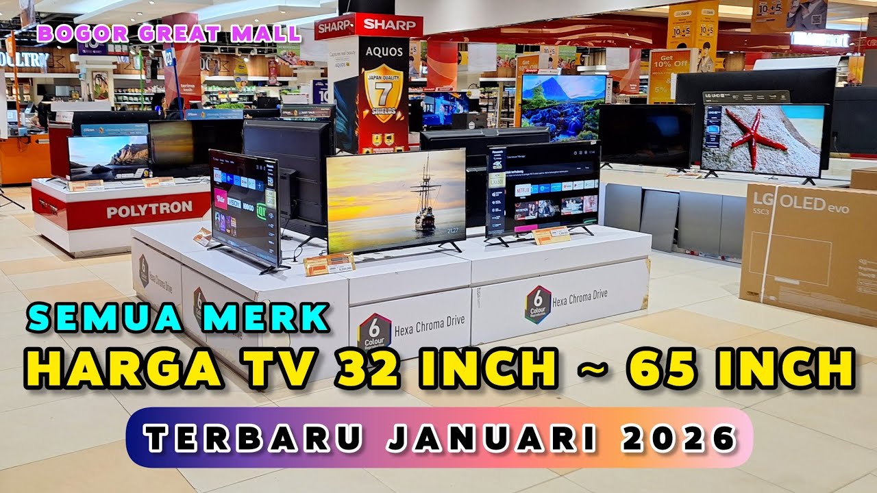 DAFTAR HARGA LED TV 32 INCH ~ 65 INCH Semua Merk Terbaru 2026 ‼️ Januari 2026