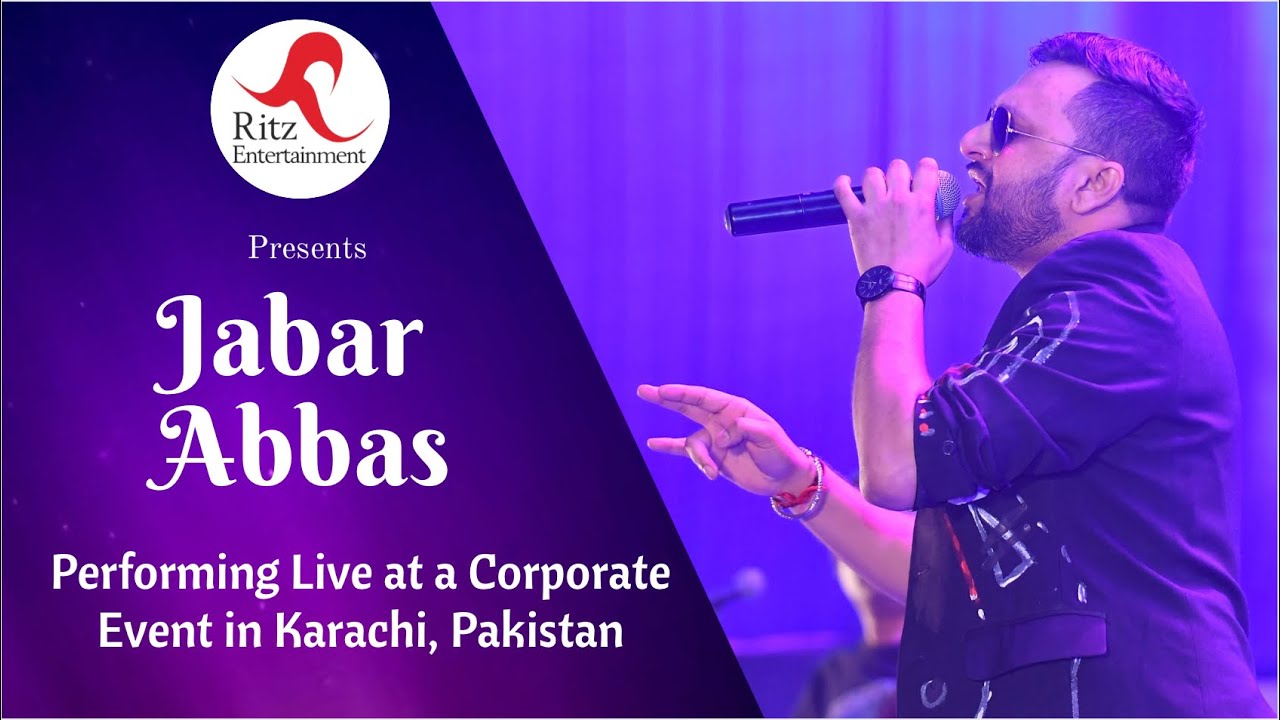 Jabar Abbas Performing Live at a Corporate Event in Karachi - Artist Facilitated By Vincent Lawrence