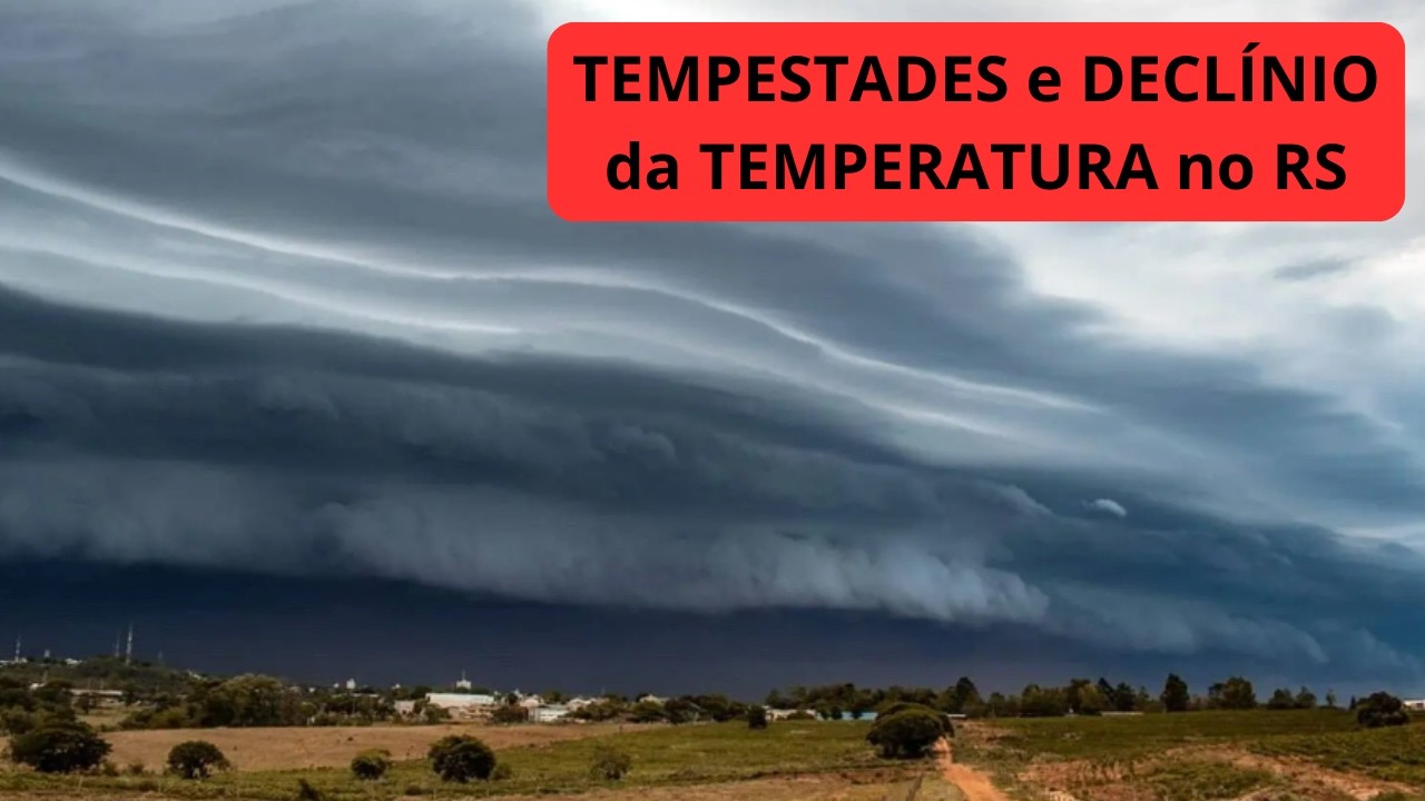 VIRADA DE TEMPO e risco de tempestades no RS.