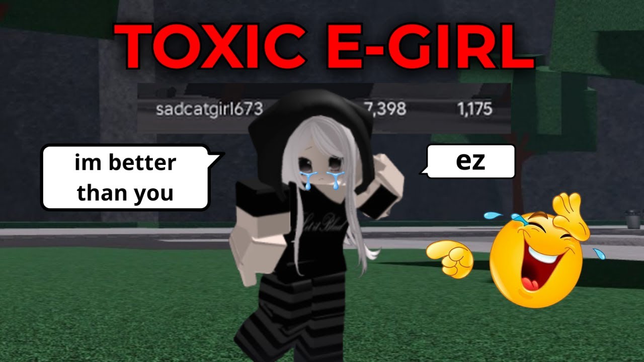 DESTROYING THE MOST TOXIC EGIRL In The Strongest Battlegrounds.. #thestrongestbattlegrounds #tsb