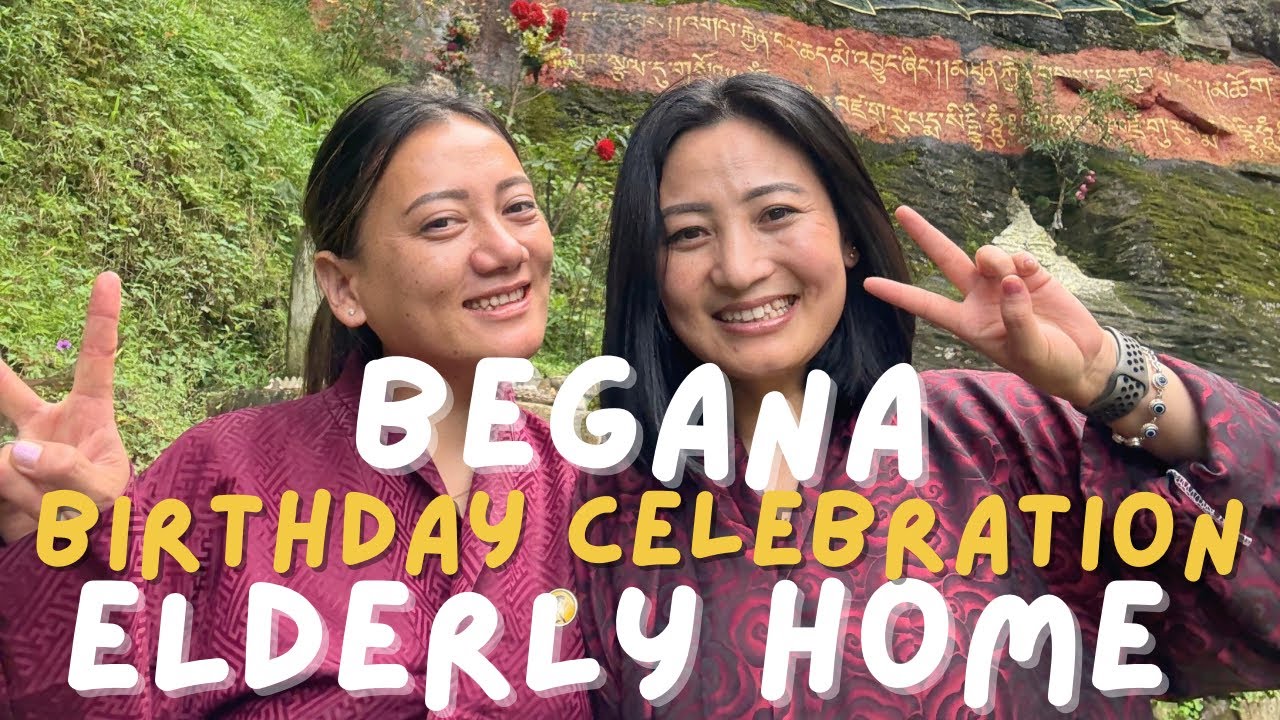 We visited Begana Elderly Center to celebrate birthday . Momzee joined too . 