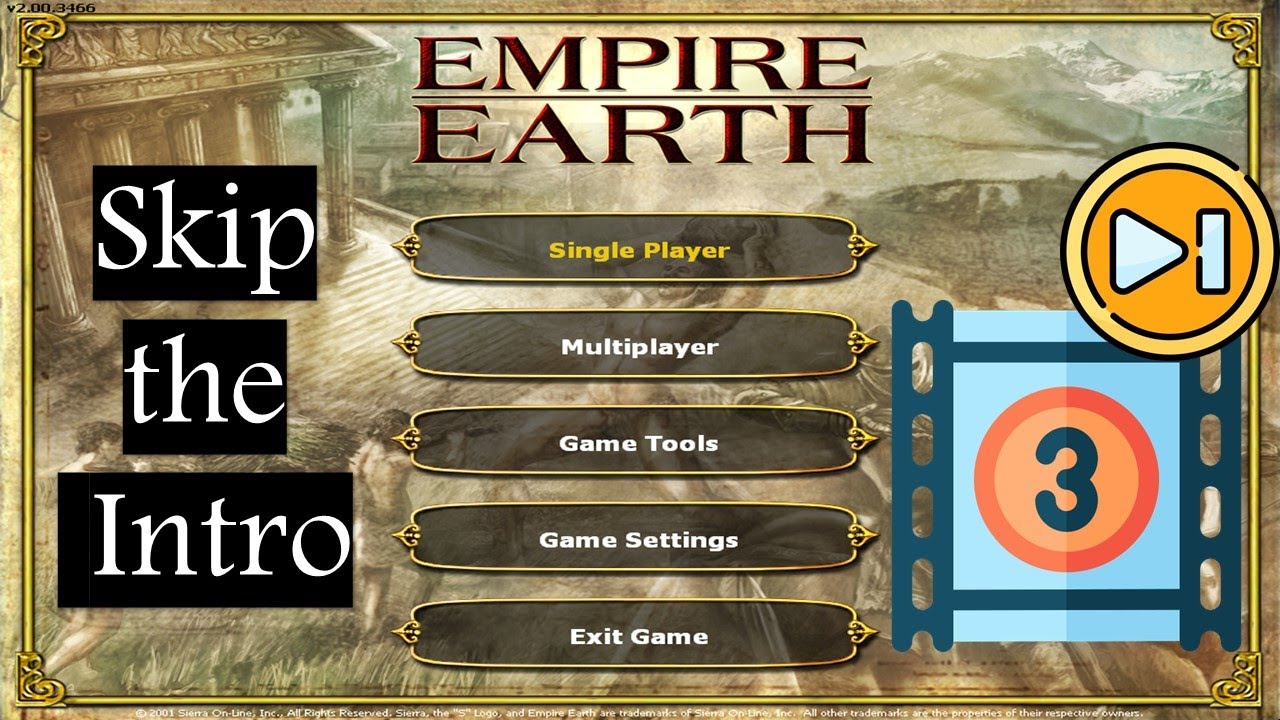 Empire Earth Skip the intro for (original and GoG Version)