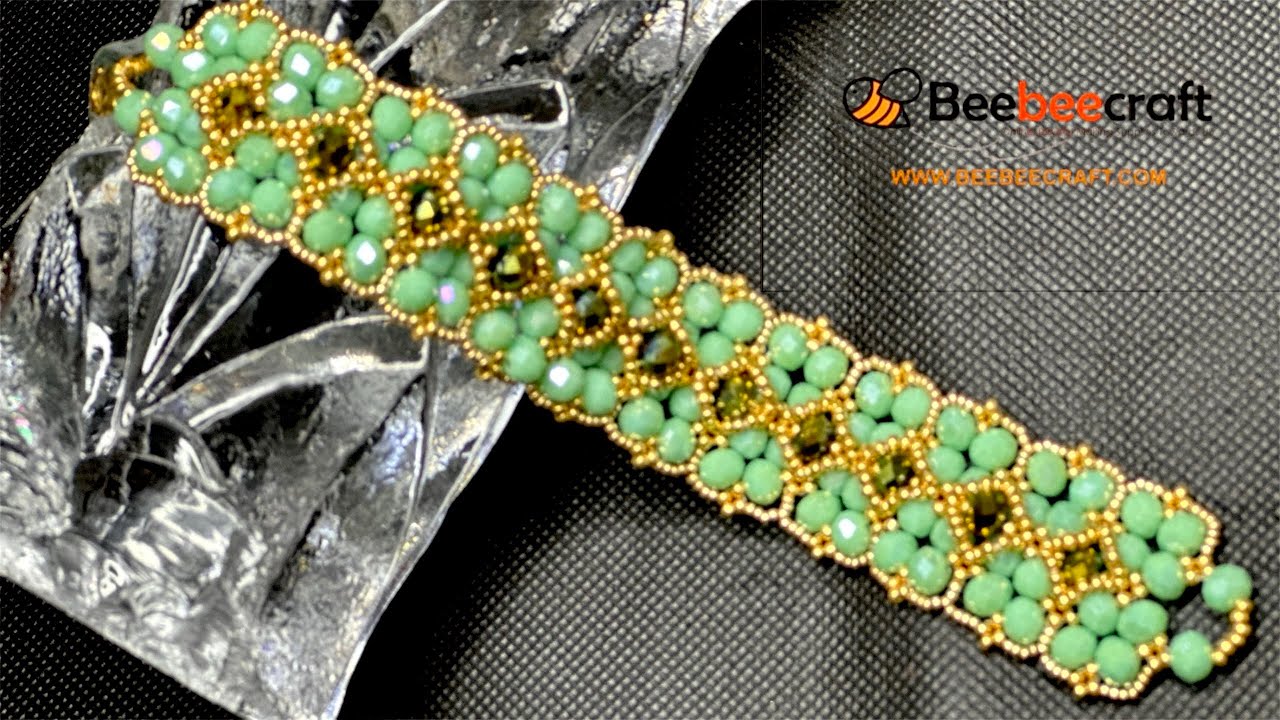 Beebeecraft Beaded Bracelet 🐝 @Beebeecraft #beading #beadingtutorials