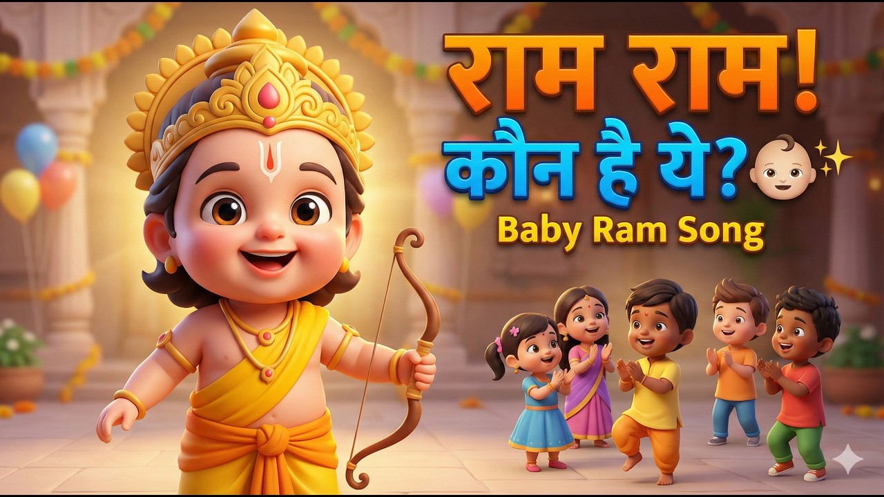 Ram Ram! 👶✨ The Cutest Baby Ram Song | राम जी की प्यारी कहानी 🎶 | Hindi Kids Rhyme (Clap & Dance)