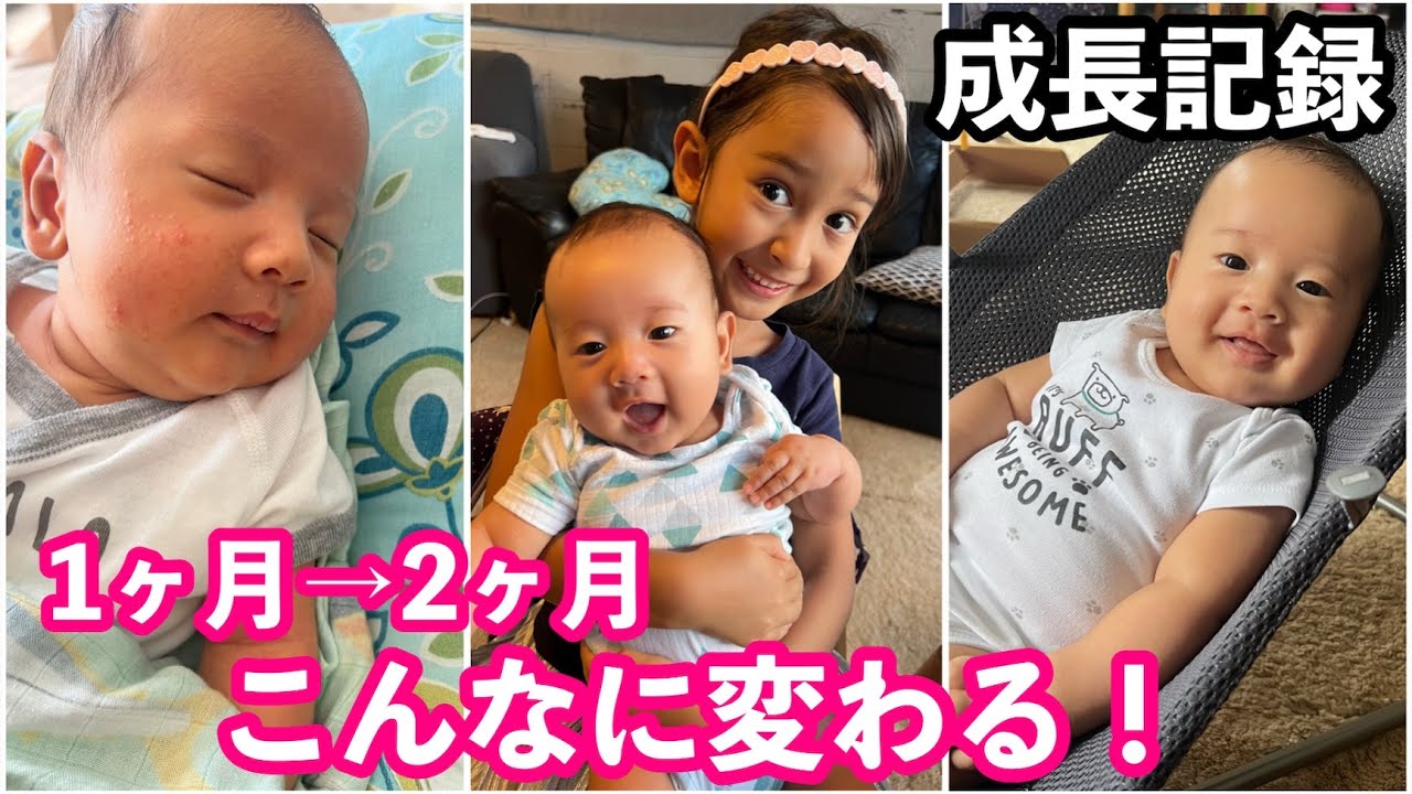 【新生児の変化】赤ちゃんの１ヶ月〜２ヶ月はどれくらい成長する？
