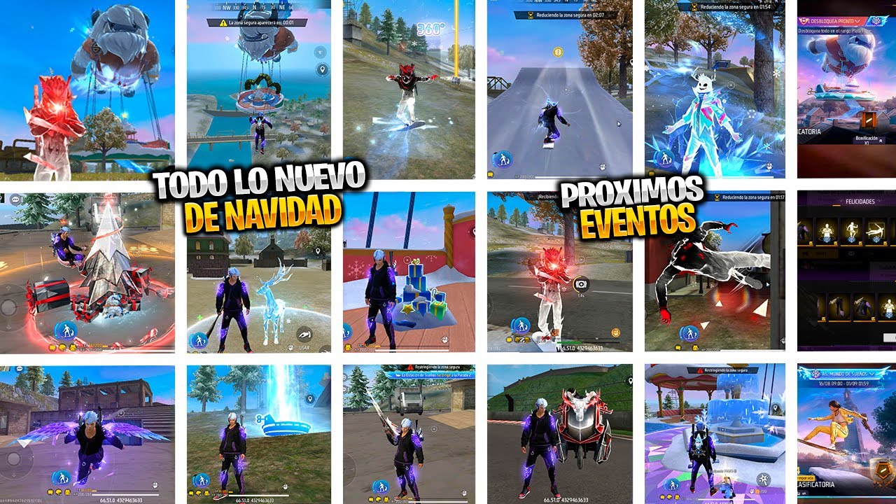 NUEVO SERVIDOR AVANZADO NAVIDEÑO FREE FIRE PROBANDO ANGELICALES MORADOS, ASPECTO EVO Y MÁS