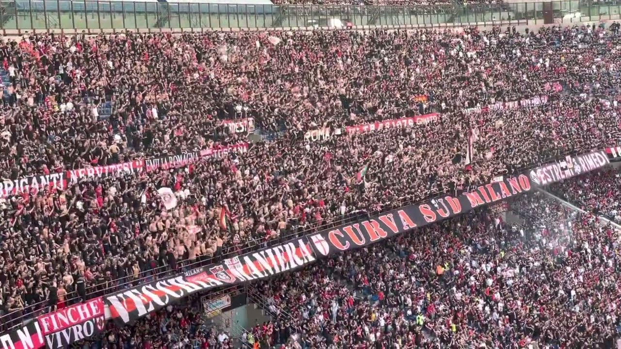 Milan 2-0 Lazio BANDITO coro curva sud Milano