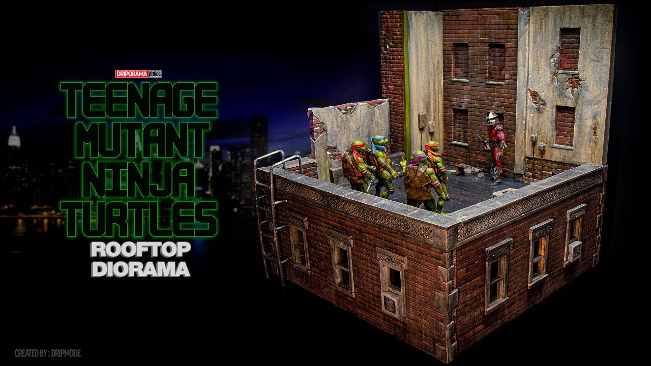 Rooftop Diorama for NECA Teenage Mutant Ninja Turtle | Vlog158